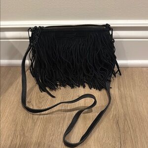 Rebecca Minkoff Black Fringe Crossbody Bag